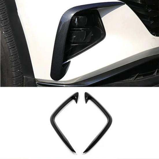 Per Hyundai Tucson NX4 Copertura Fari Fendinebbia Anteriori Modanatura Paraurti Sopracciglio Palpebra Decorazione Cromo Fibra di Carbonio