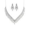Exquisite European and American Full Diamond Necklace and Earrings Set: Elegant, Versatile Evening Wear with High-End Niche Design