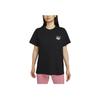 Nike Casual Round Neck Printed Short Sleeve T-Shirt Women Tops Black FD2550-010