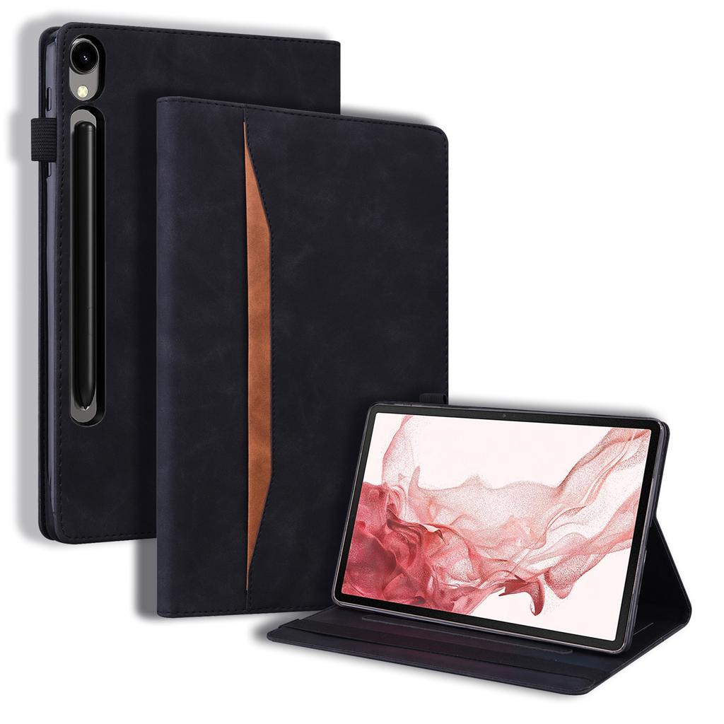 For Samsung Galaxy Tab S10 FE+ Case PU Leather Protective Folio Tablet Cover with Card Holder