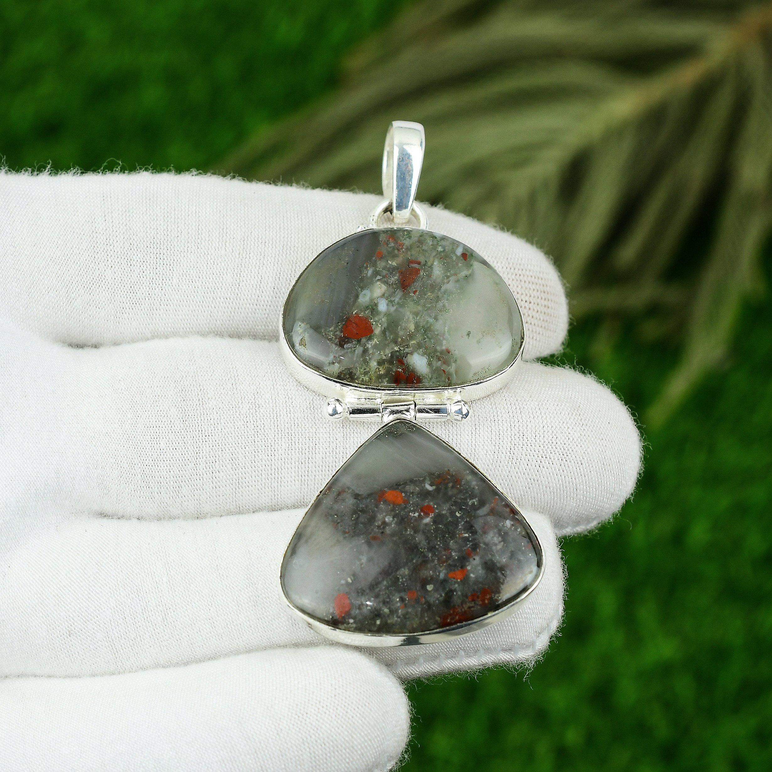 

Natural Tabu Jasper Birthday Handcrafted New Pendant Jewelry 925 Sterling Silver