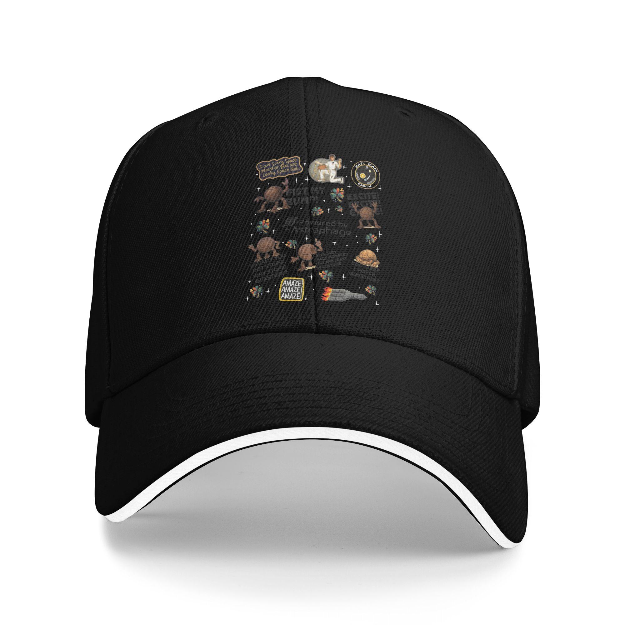 

Project Hail Mary Space Rocky Baseball Cap Fashion Sandwich Cap for Men Women Adjustable Dad Hat Fishing One Size чёрный