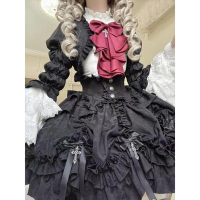 Gothic Lolita Kleid Set Y2k Abendkleider Vintage Cosplay Damen