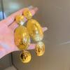 Elliptical Geometric Tassel Earrings, Long Style, High-end Earrings for Women