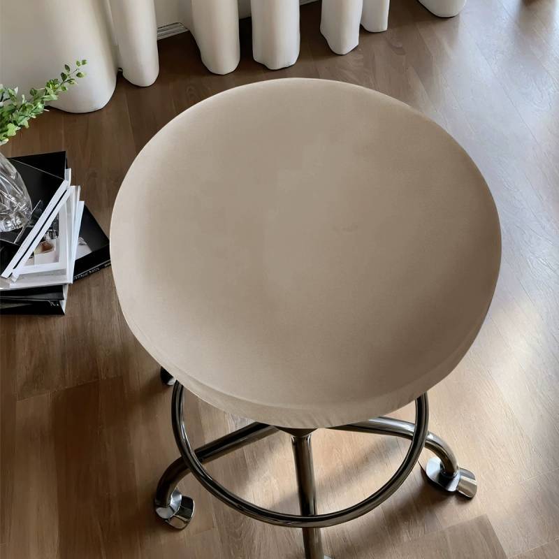 Modern Polyester Waterproof Round Stool Cover For Home Bar And Kitchen Decor