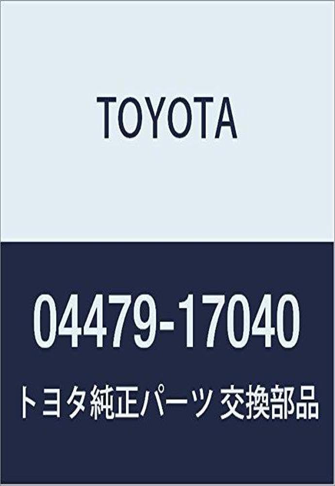 TOYOTA Genuine PAD KIT DISC BRAKE RR Part Number Parts (Rear) 04479-17040