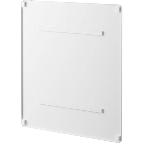 Yamazaki Tower Film Hooks, Steel Panel, White, Dimensions: 45cm W x 1.2cm D x 50cm H (including film hooks), Floating Storage, Kitchen Panel, Magnetic