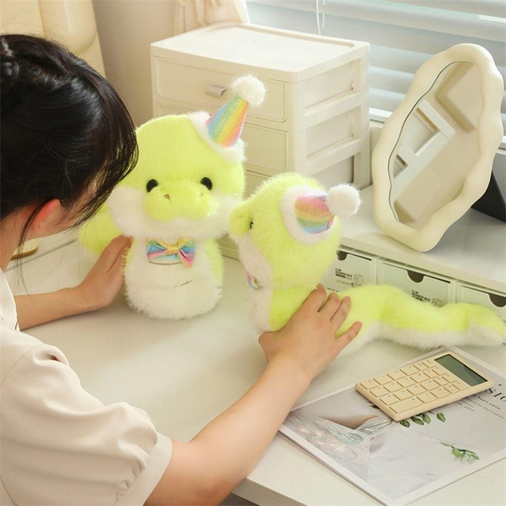 Birthday Hat Birthday Snake Year Mascot Toy Blessing Lucky Snake Plush Doll  Home Decor