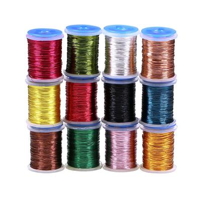 Bimoo 0.2mm Ultra Wire wiązanie muchowe mały drut miedziany do ściągacza ciężarek z drutu błyskowego korpusy szczotki do kopiowania biustonosz metalowy gwint