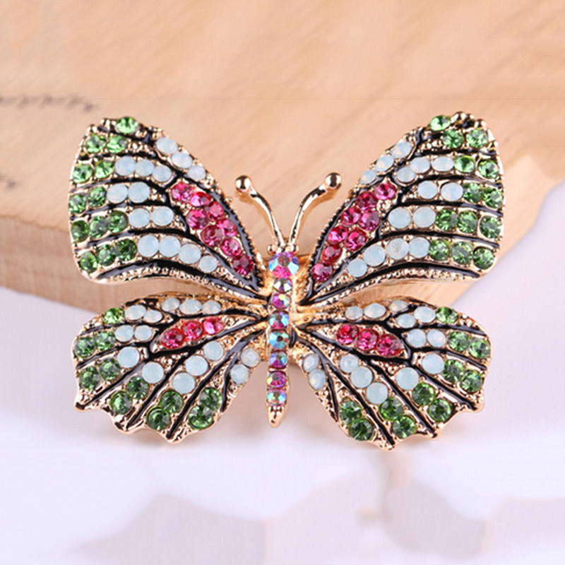 Butterfly Brooch Pin Gold Women Dress Wedding Bridal Brooch Pin