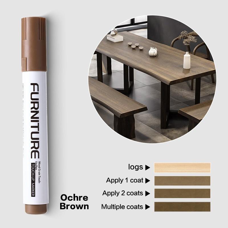 Wood Composite Grain Paint Furniture Touch-Up Markers Pens Wood Floor,Furniture,Scratch Coloring Repair Paint Pens