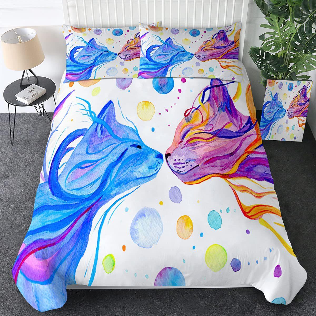 

Cute Cartoon Animal Bedding Three-Piece Quilt Cover EU single 135*200