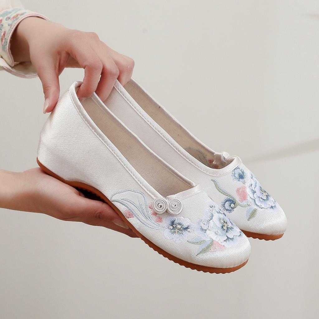 [Danqing] 2024 summer new Hanfu shoes children's ancient Han element embroidered shoes inner height increase national style shoes