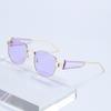 Latest Metal Vintage Square-framed Sunglasses For Trendy Male And Female Trendy Mirror-like Street Style 2424 Durable
