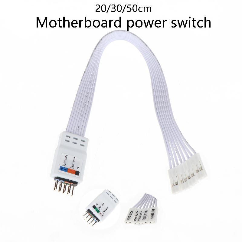 20/30/50cm Motherboard Front Panel Cable Universal 9Pin F-PANEL Adapter With Labeled Connectors For PC Case DIY Modding