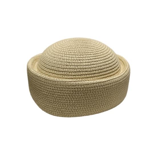 

Stewardess Hat Lightweight Breathable UV Protection Straw Hat Outdoor Beach Sun Hat Summer Accessory бежевый