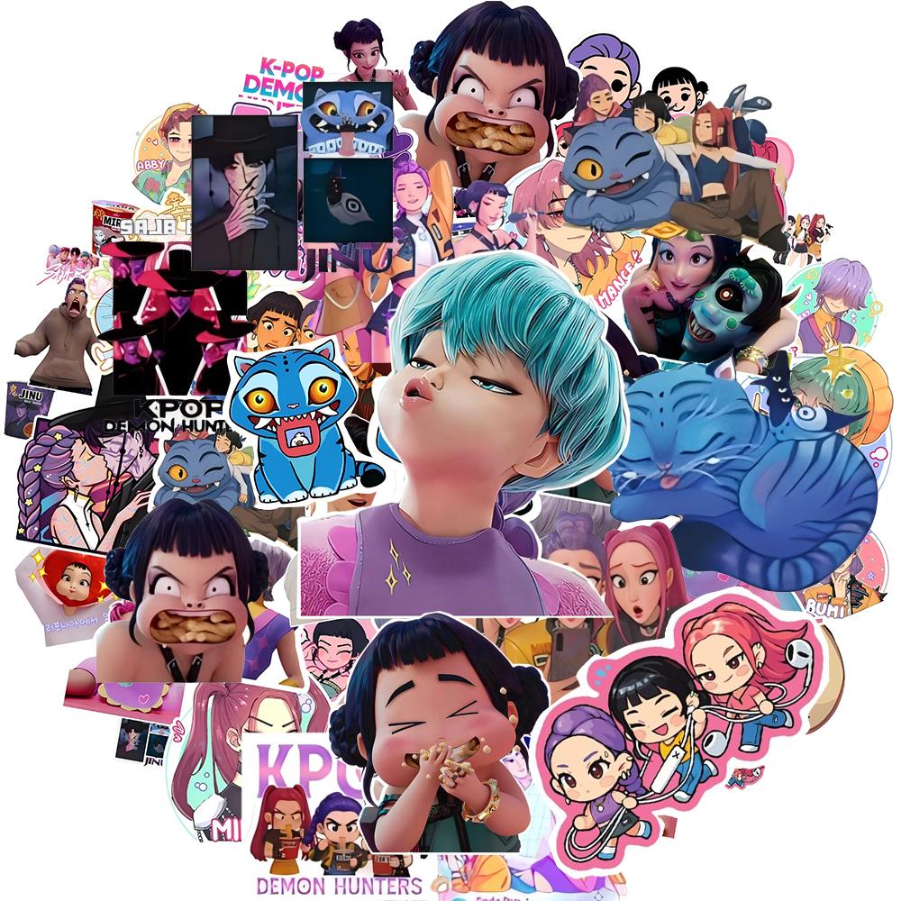 Kawaii Anime Kpop Demon Hunter Stickers Cartoon Sealing Decals Waterproof DIY Scrapbooking Stationery Cute Sticker Gifts