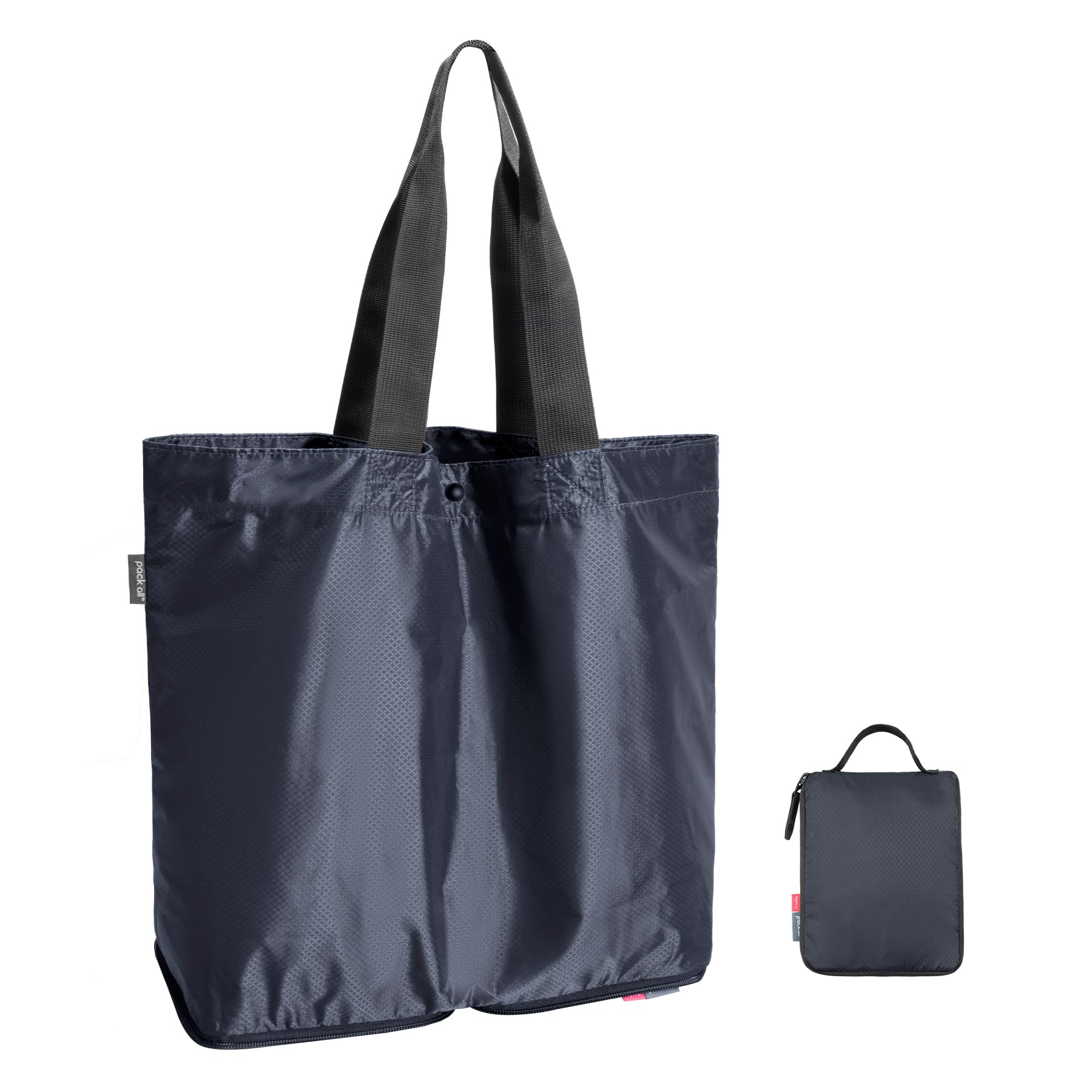 

foldable tote eco shopping large 16L [pack all] Lightweight, bag, bag, water-repellent, bag, compact, capacity, (navy)