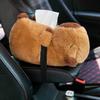 Cartoon Capybara Papieraufbewahrungsbehälter - Auto Armlehne Taschentuchhalter Auto Taschentuchbox Abdeckung Organizer Weiches Plüsch Taschentuch