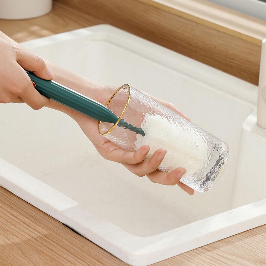 Bottle Brush ABS Sponge Long Handle Water Bottle Cleaning Brush for Beer Cup Wine Glass Mug Kitchen