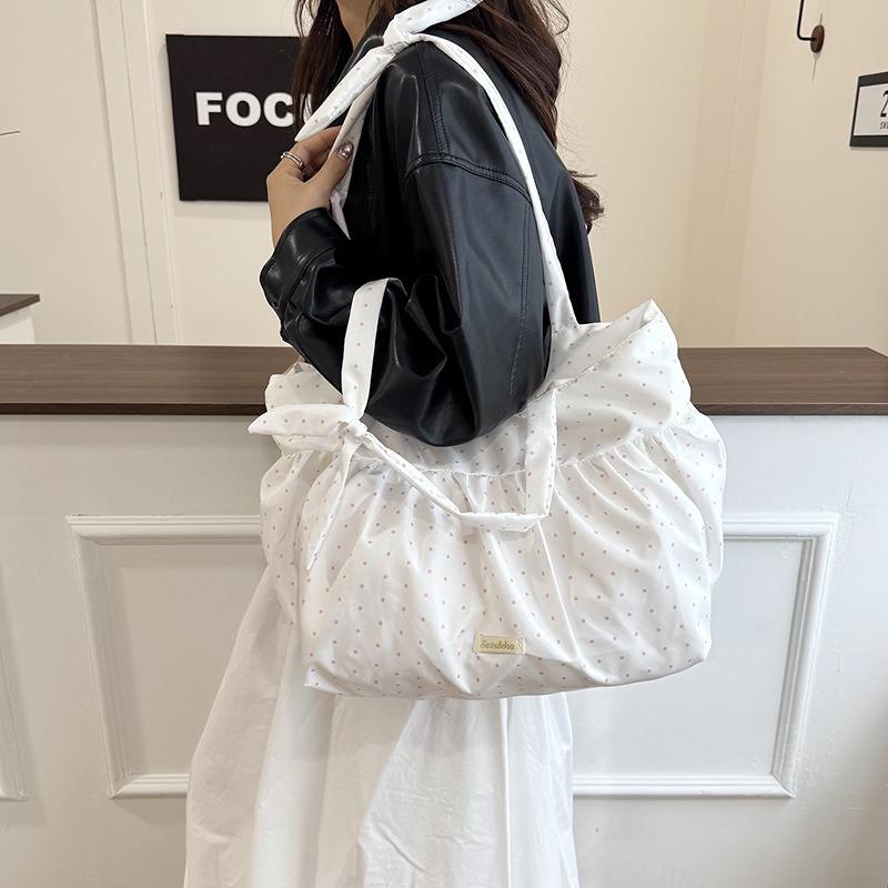 Women's Bag New Fashion Pleated Armpit Bag Shoulder Bag Solid Color Large Capacity Design Sense High Quality Bag