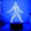 Football player 3D night light, USB powered touch seven color transformation, perfect gift choice