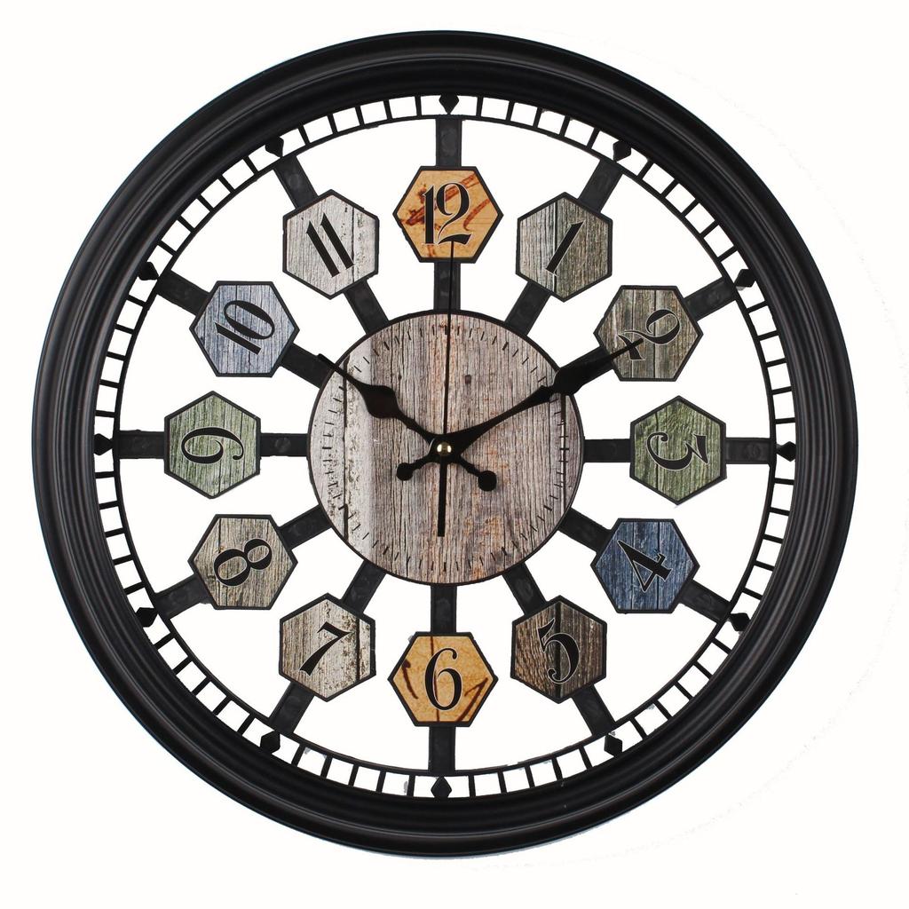 Clock Creative Pendulum Clock Retro Iron Wall Clock Fashion Clock Living Room Decoration Clock Quartz Clock