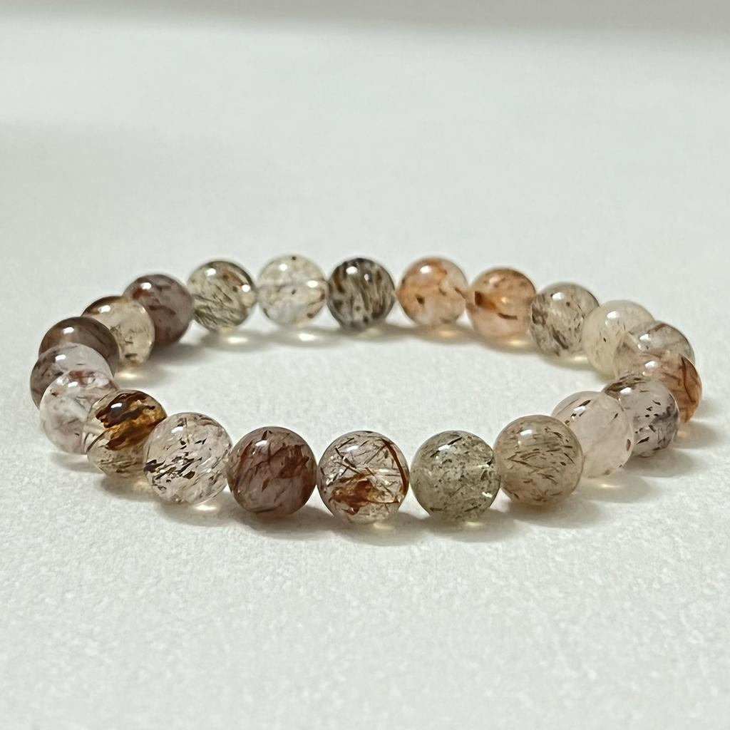 Women Natural Crystal Beaded Bracelets 8mm 10mm 12mm Round Yoga Bead Stretch Bangle Handmade DIY Jewelry Gift