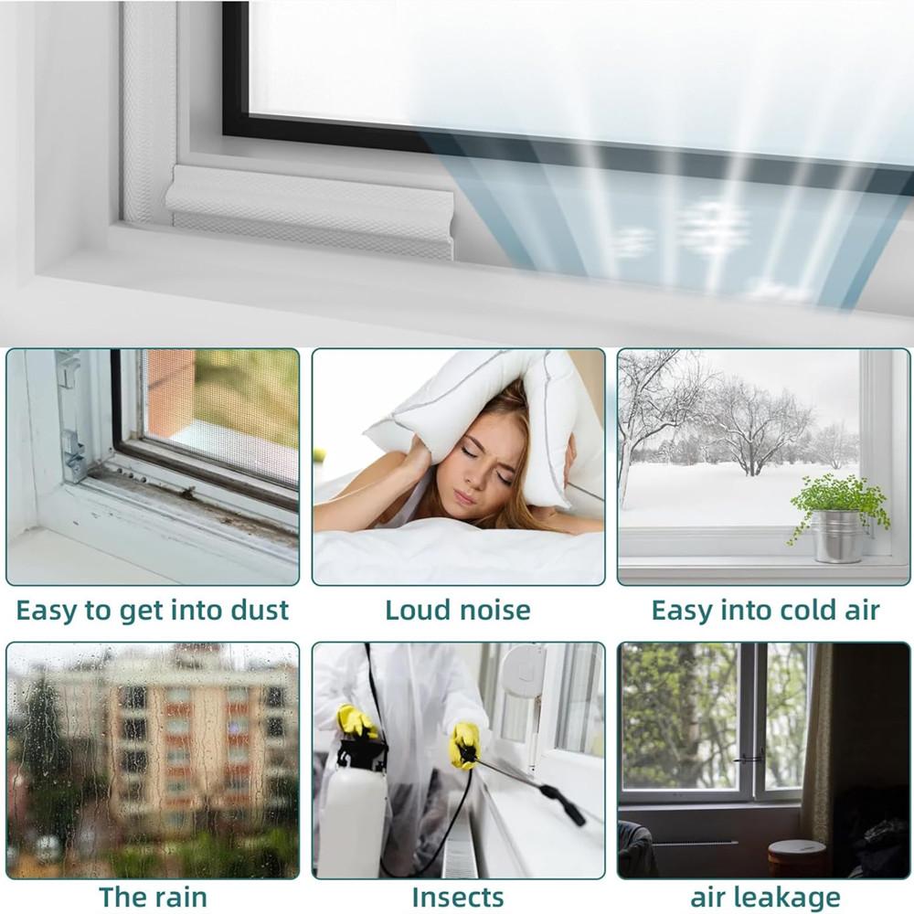 Big Save 50M-6M Window Weather Seal Strip Acoustic Foam for Window Windproof Soundproof Strip Door Bottom Gap Sealing Strip