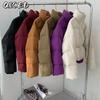 Moda feminina casual outono inverno cor sólida estampa manga comprida jaquetas e casacos casacos de plumas