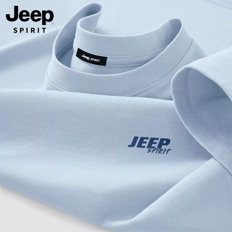 

JEEP SPIRIT Men s Breathable Combed Cotton Loose Fit Short-Sleeve T-Shirt L