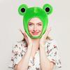 1 Piece Women Frog Prince Plush Hat New Green Animal Frog Headband Halloween Party Costume Prop