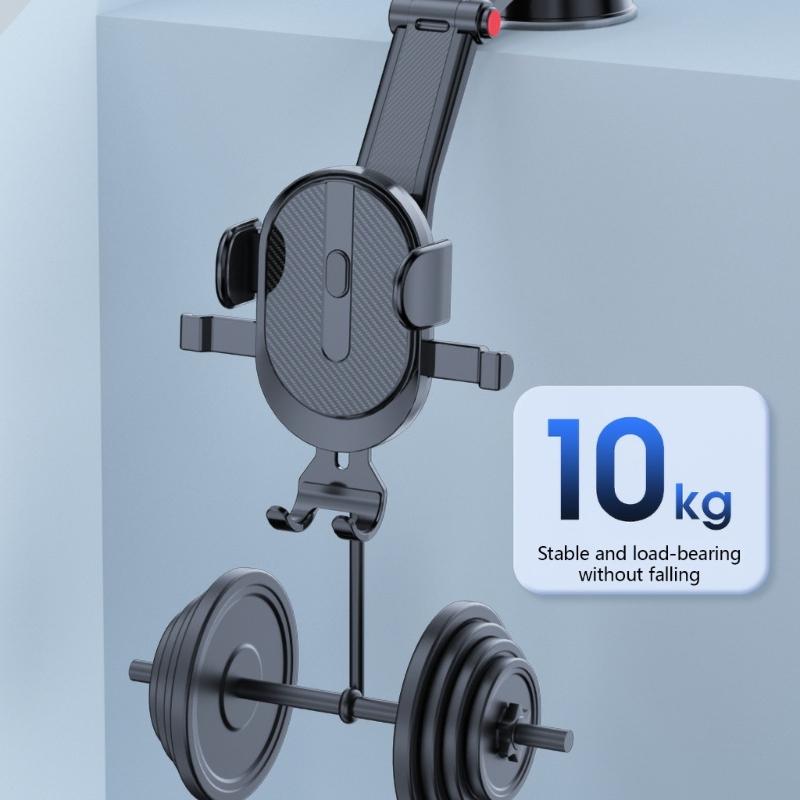 Car Phone Holder Dashboard Mount Cellphone Stand Auto Clamping 360 Degree Rotating Holder Suction Cup Automotive Cradles