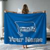 1PC Hertha BSC Custom Name Patterned Flannel Blanket Suitable For All Seasons for Home Decor Warmth and Comfort Gifts Holiday Present