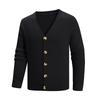 Men's Solid Color Sweater Knitted Cardigan Single Breasted Button British Style Jacket