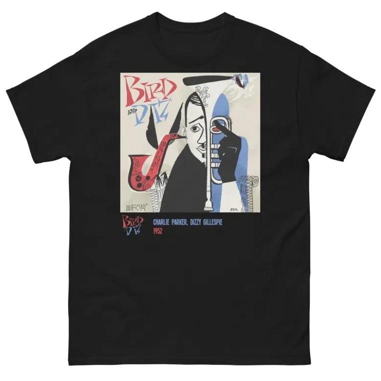 

Retro Jazz Art T-Shirt | Abstract Bebop Music Tee | Mid Century Modern Musician 2XL