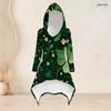 Women Plus Size Hooded Long Sleeve Snowflake Printed Dark Navy High Low Top Fitted Pants Two Piece Set