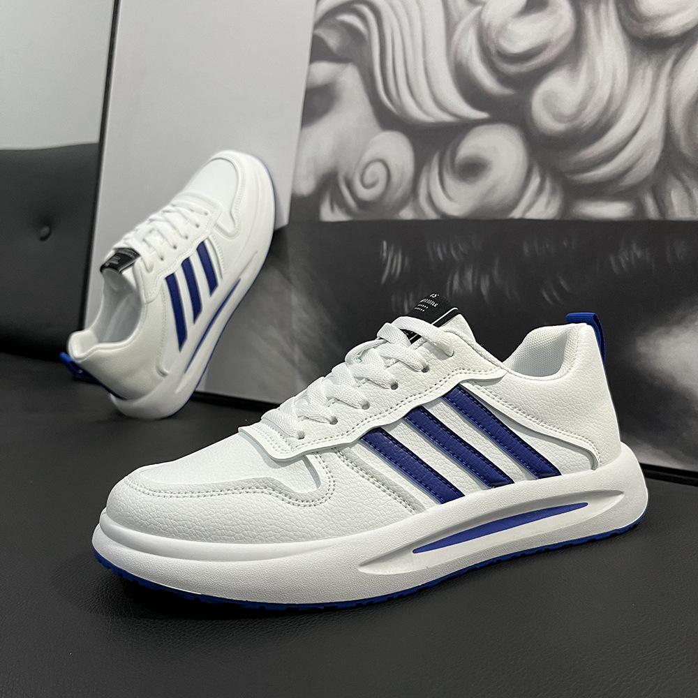 

2024 spring new leather men s shoes comfortable and versatile casual little white shoes platform fashion trendy shoes running sports shoes 39