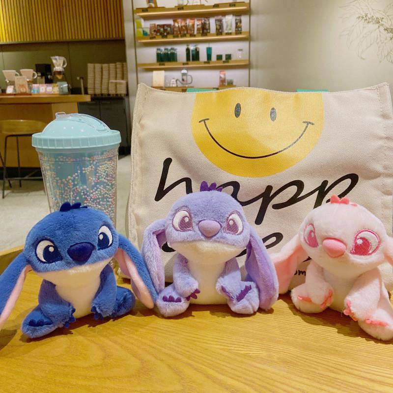 Adorable Plush Stitch Keychain Cute Cartoon Couple Bag Charm Soft Stuffed Pendant