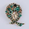 SKEDS Exaggerated Women Luxury Crystal Rhinestone Brooches Badges Pins Vintage Classic Party Banquet Dress Jewelry Accessories