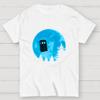 Tardis and Moon Cotton Summer Casual Cool Loose T-Shirt