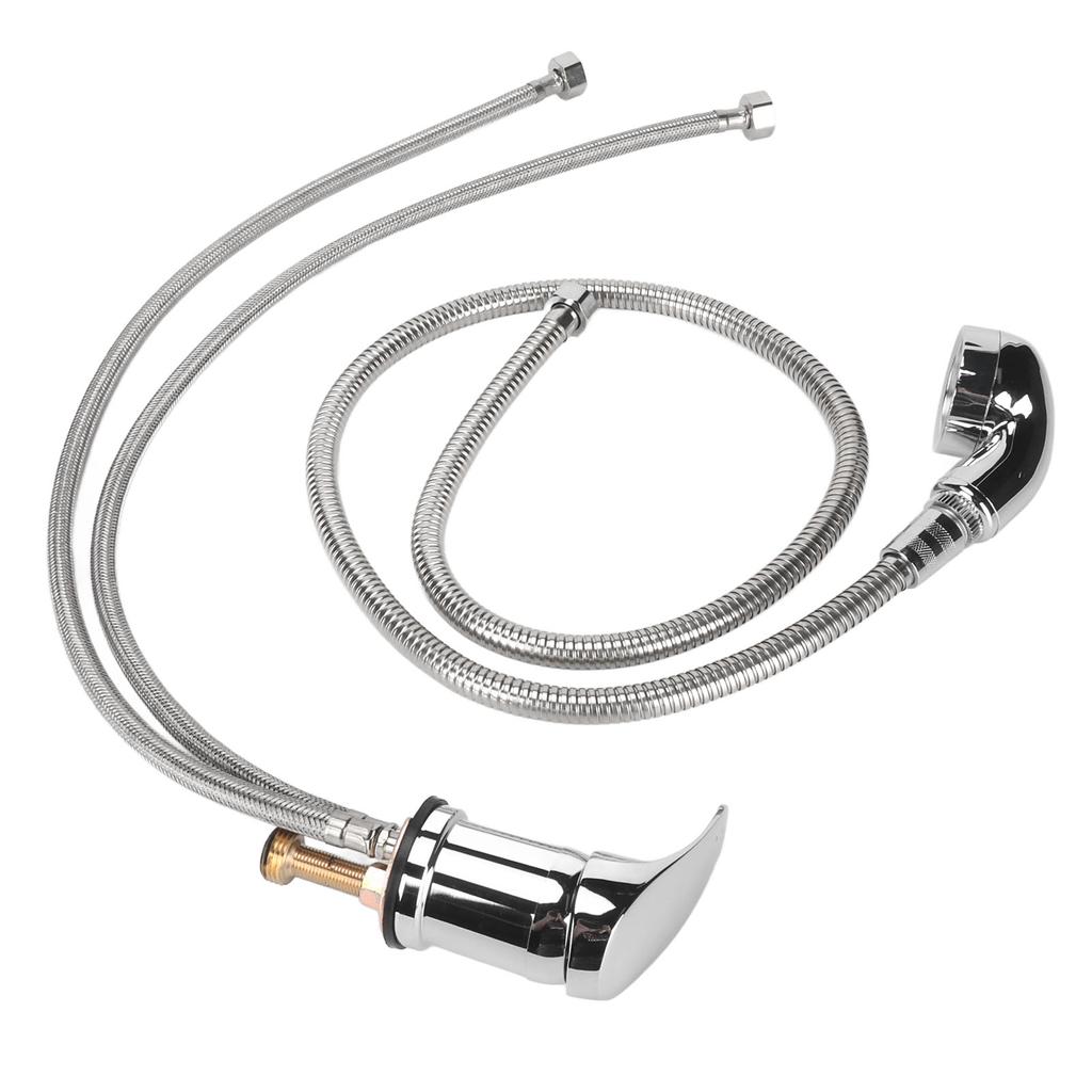 Shampoo Faucet and Sprayer Kit Hot Cold Mixer Sink Valve Shampoo Bowl Faucet Sprayer for Salon Barbershop