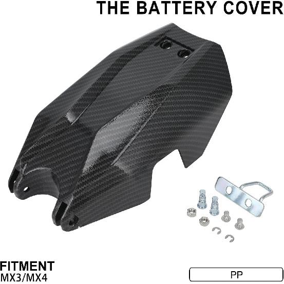 Battery Cover for Talaria Sting,Carbon Fiber Pattern Motorcycle Battery Guard Protect Warp for Electric Dirt Bike Ebike Taparia Sting MX3/Taparia