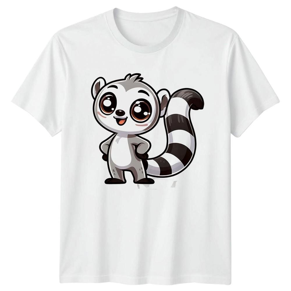 Lemur Ringtail Lemur Animals Unisexs TShirt Unisexs Graphic Unisex Top Cute Cartoon S
