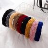 Ins Internet Celebrity Golden Velvet Braided Headband, Woven Temperament Simple Knotted Headband Hair Accessories