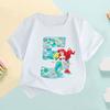The Little Mermaid Ariel Princess Number Print Girls Clothes 1 2 3 4 5 6 7 8 9 Years Birthday Kids T Shirt Baby T-Shirt