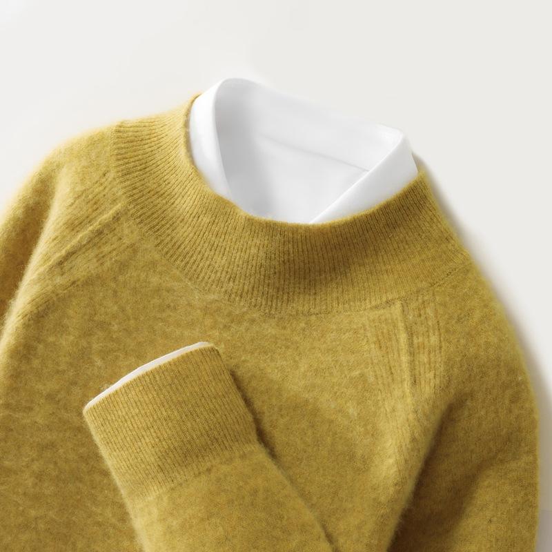 Autumn/Winter Cashmere Sweaters, Men'S Half-Turtleneck Cashmere Knitted Men'S Sweater, Base Layer For Loose And Warm Fit