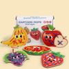 Fine Motor Skill Wooden Lacing Toy Hand-eye Coordination Caterpillars Eat Fruit  Training