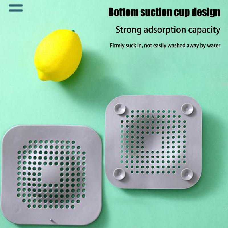 Silicone Floor Drain Sticker for Bathroom Kitchen Sewer Hair Filtration Anti Blocking Device Household Bathroom Floor Drain Mat