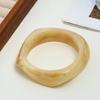New Irregular Simi Resin Bracelet Distinctive Fashion Seiko Polished Polished Wide Face Bracelet